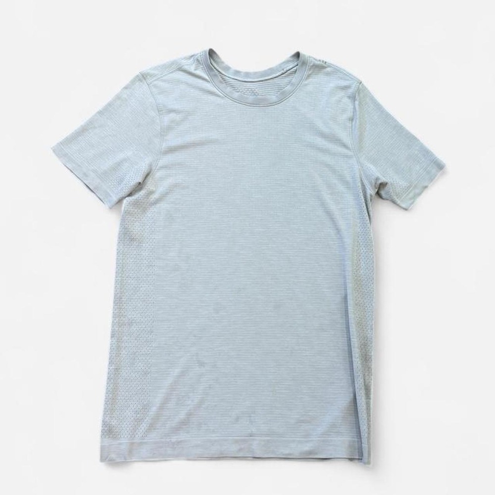 Lululemon White Heather Metal Vent Tech T Shirt Perforated